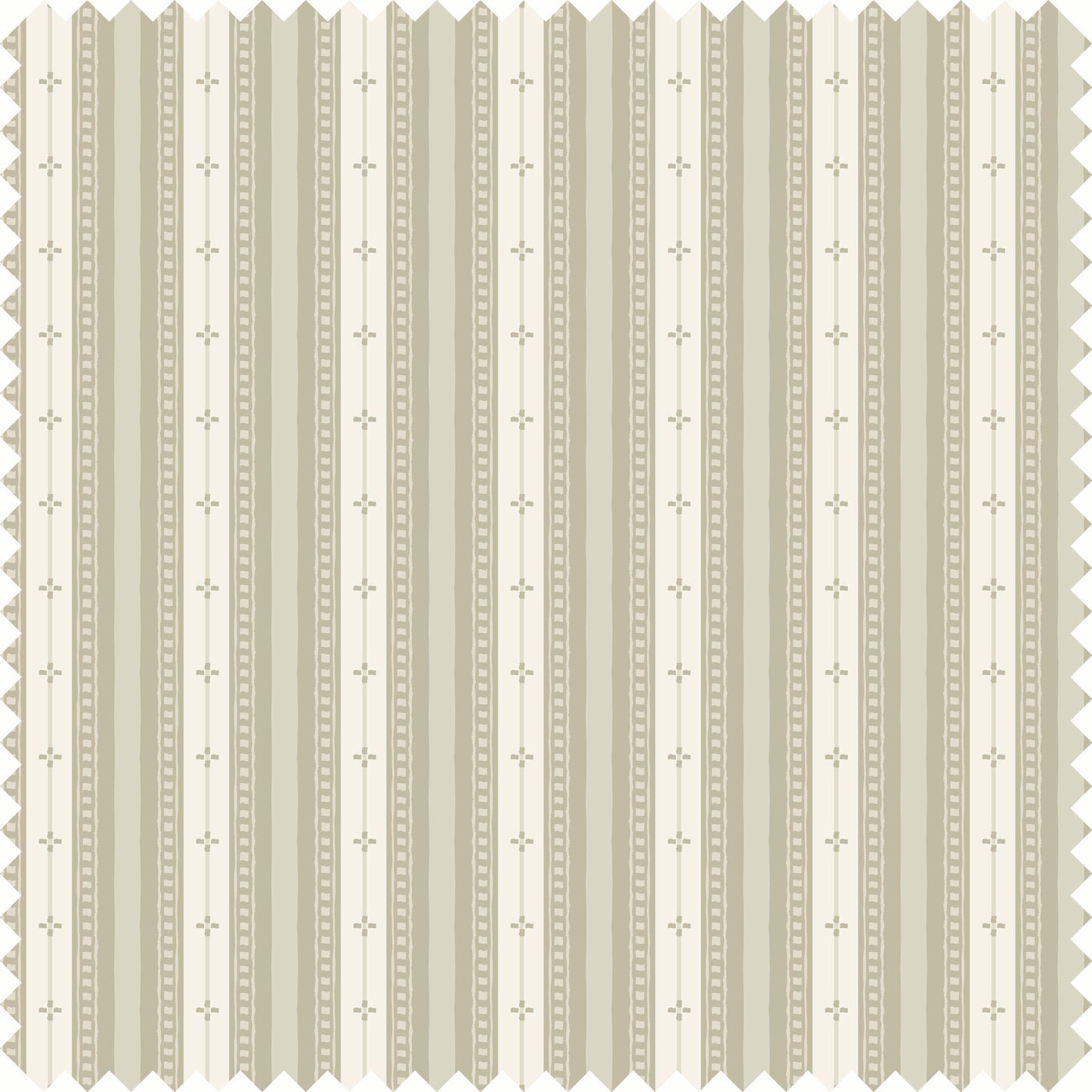 Trio Stripe Fabric Fabric in Alabaster