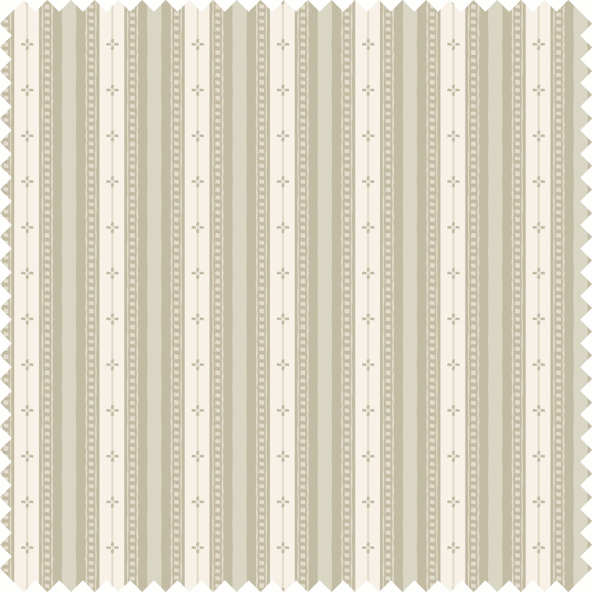 Trio Stripe Fabric Fabric in Alabaster