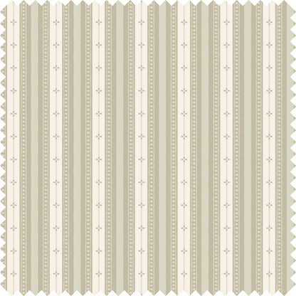 Trio Stripe Fabric Fabric in Alabaster