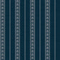 Image of Tulip Ticking Stripe in Grey/Navy Wallpaper