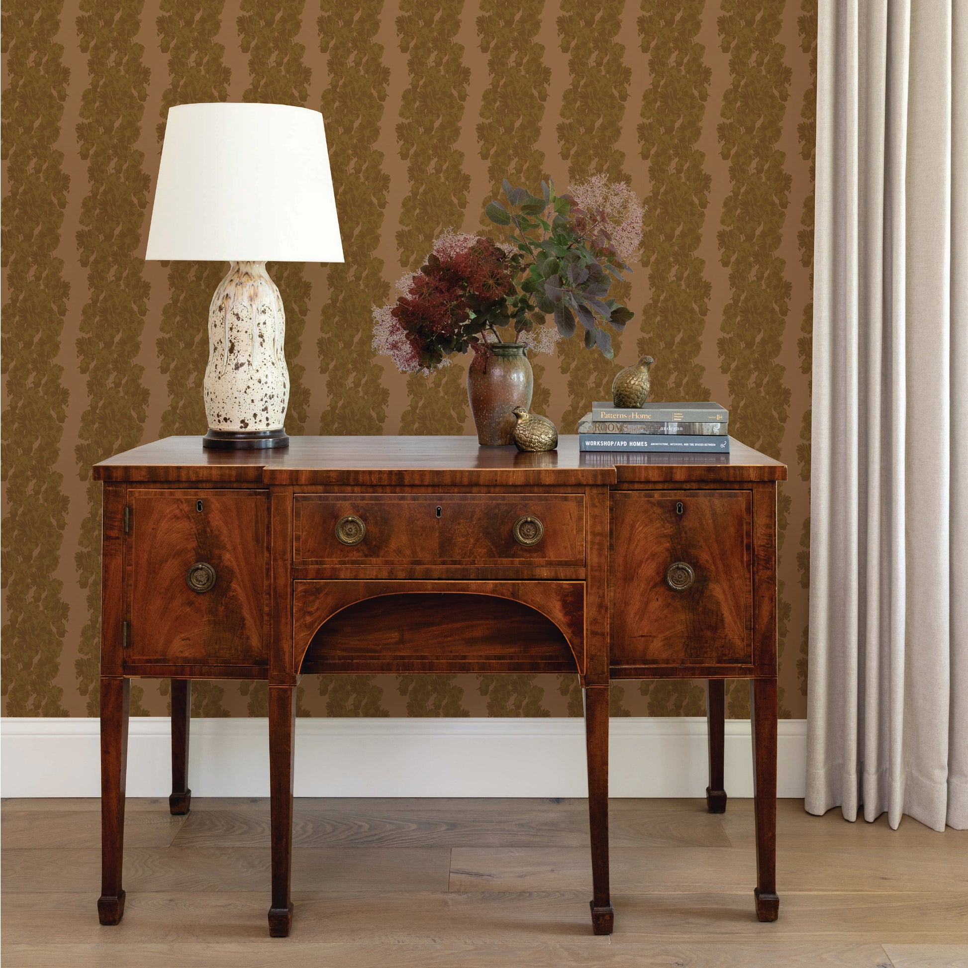 Vine Wallpaper in Copper