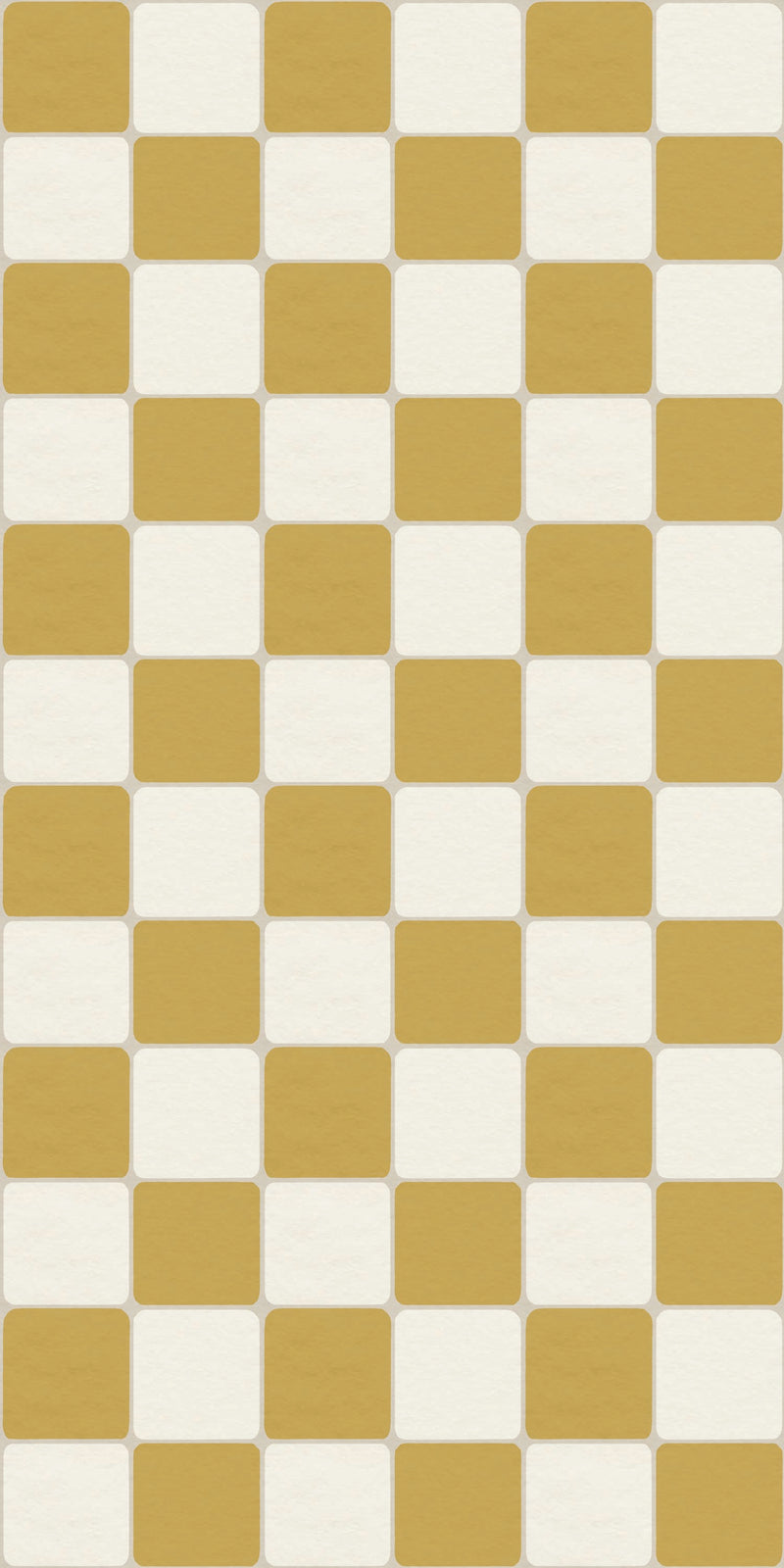 Vintage Check Tile Decal in Mustard color