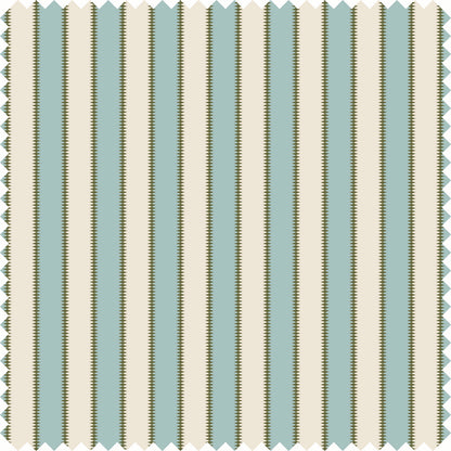 Wilder Stripe Sheer Fabric Fabric in Light Blue/Green