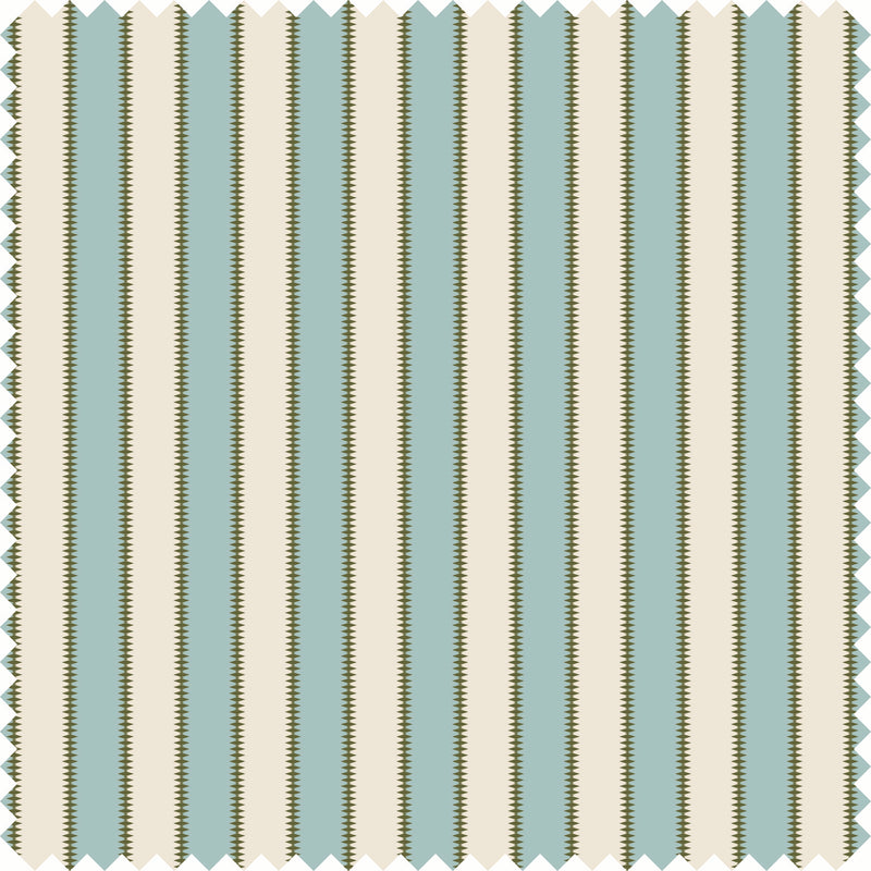 Wilder Stripe Sheer Fabric in Light Blue/Green color