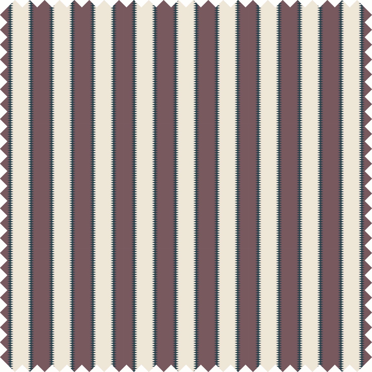 Wilder Stripe Fabric Fabric in Mulberry/Navy