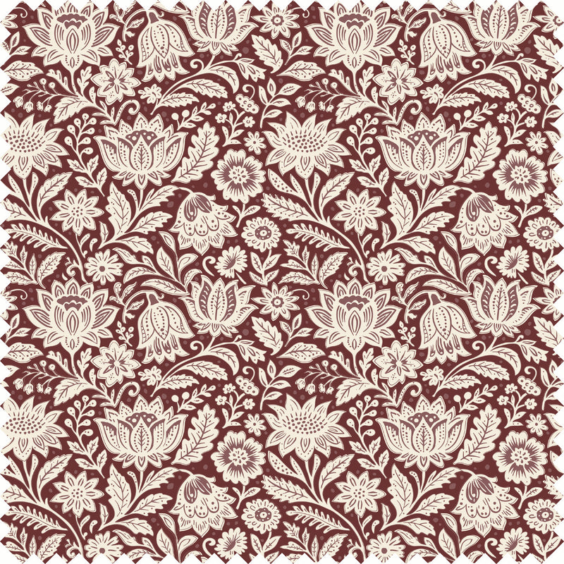 Wildwood Fabric in Mulberry color