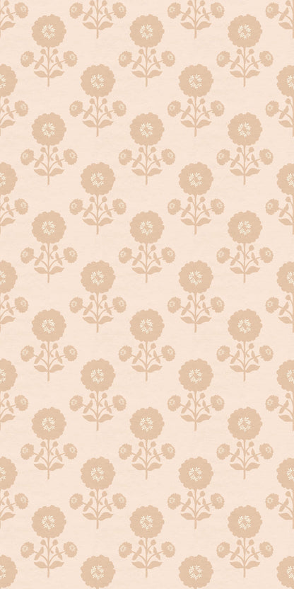 Image of Zinnia in Blush Wallpaper
