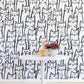 Smitten Kitten in Black and White Wallpaper