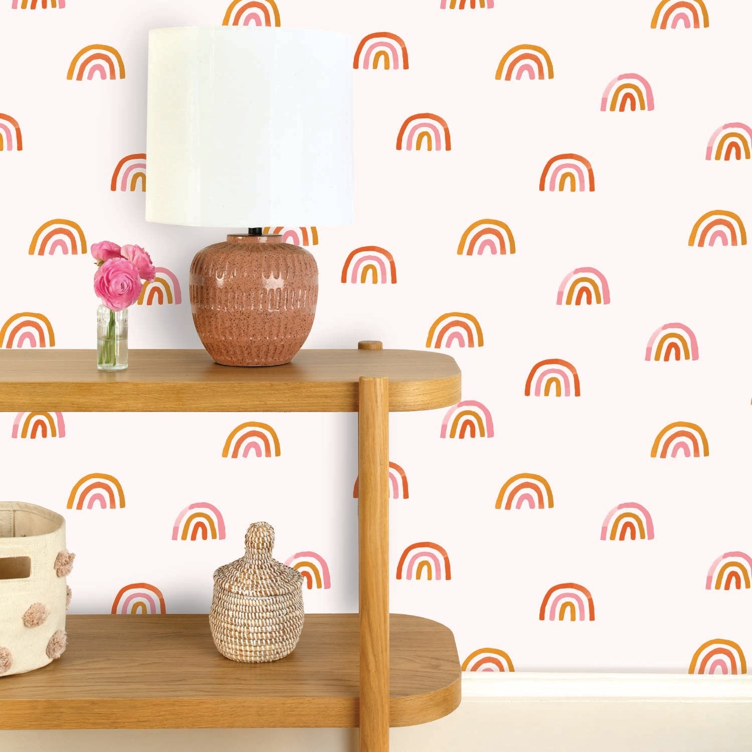 Image of Over the Rainbow in Warm Tones Wallpaper