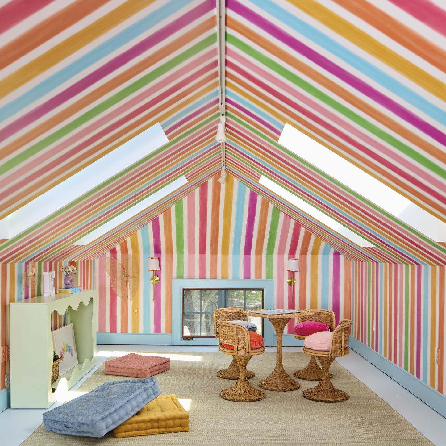 Watercolor Stripes wallpaper collection