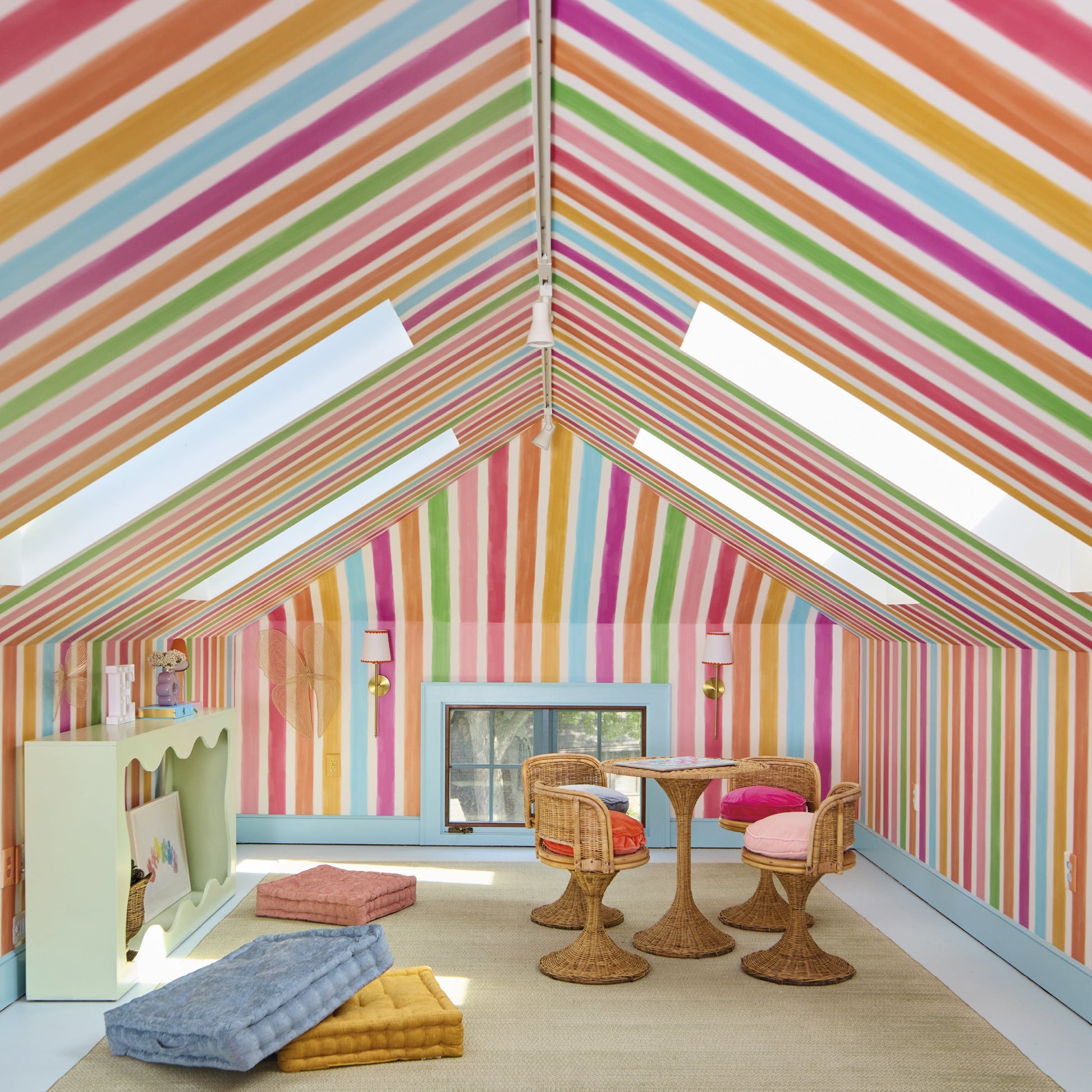 Watercolor Stripes wallpaper collection