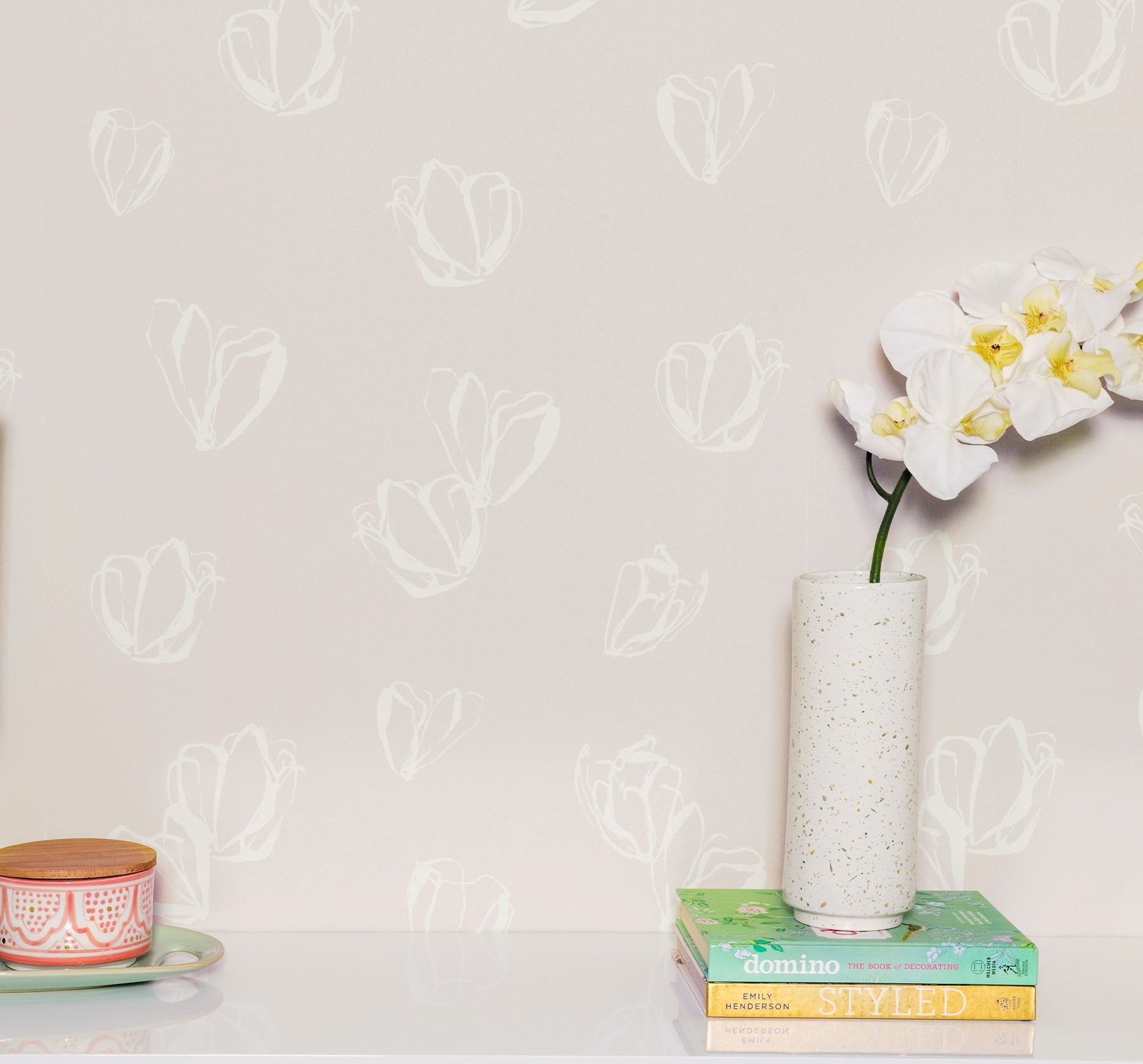 Image of Magnolias in Blush Wallpaper
