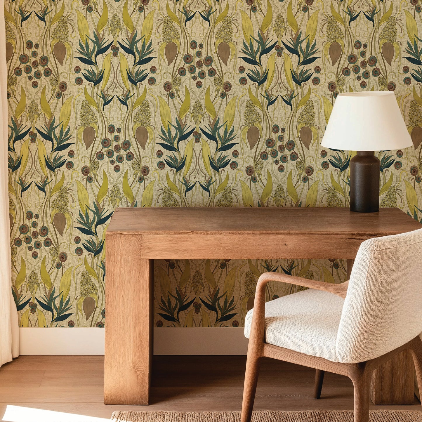 Image of Ruth's Garden in Tide Lace Wallpaper