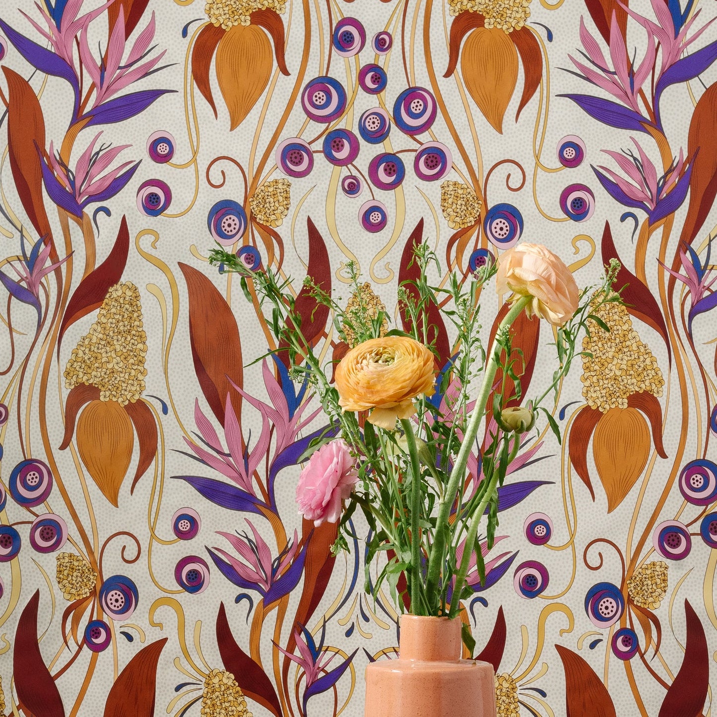 Image of Ruth's Garden in Violet Wallpaper