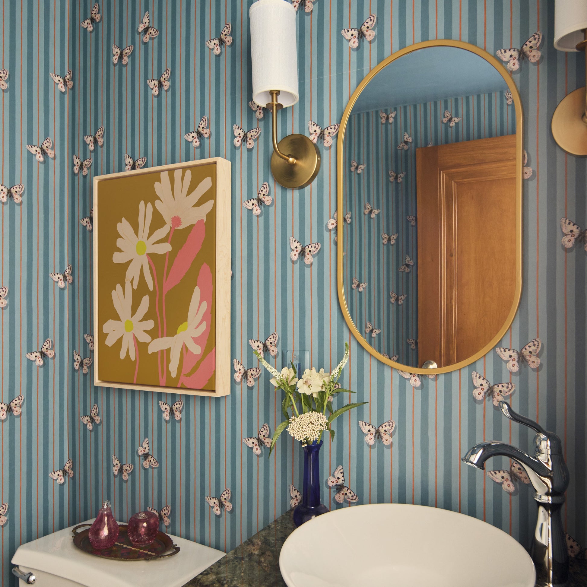 Image of Mountain Apollo in Teal Wallpaper