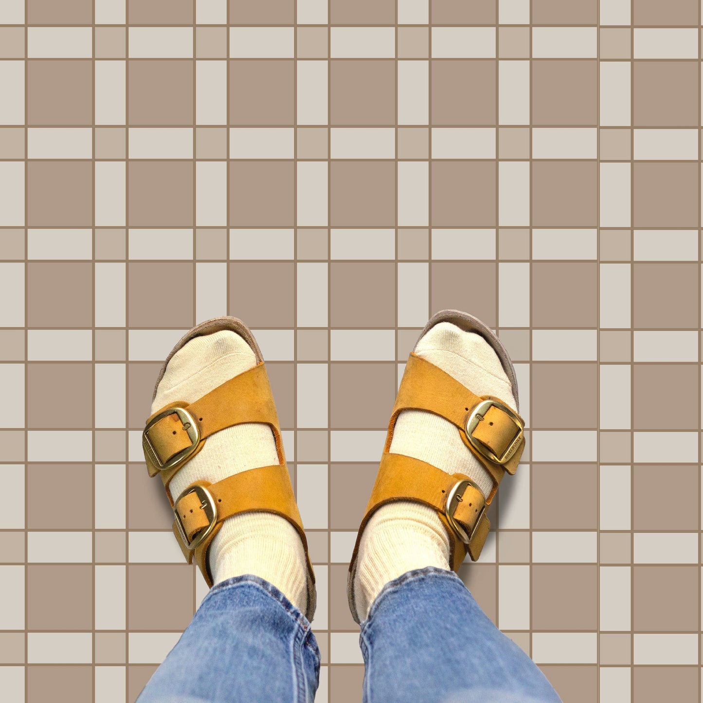 Heritage Check Tile Decal Tile/Flooring in Tanglewood