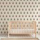 Image of Marigold Block Print in Coral Wallpaper