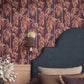 Image of Legacy Leaves in Burgundy Wallpaper