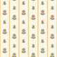 Image of Fan Floral Stripe in Marigold Wallpaper