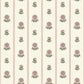 Image of Fan Floral Stripe in Blush Wallpaper