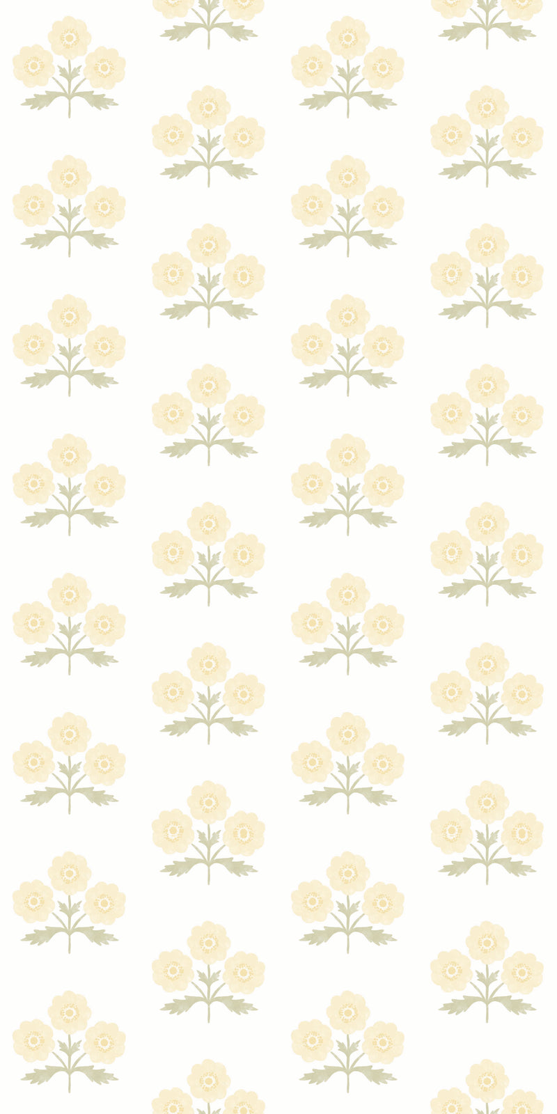 Field Floral in Butter Yellow color