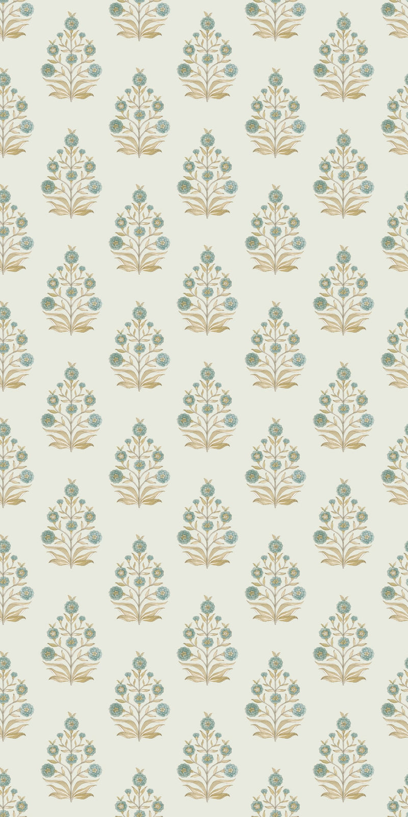 Haveli Block Print in Blue/Tan color