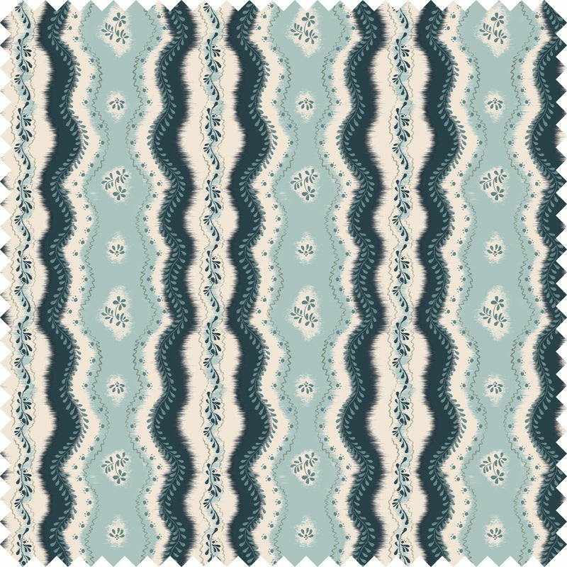 Kent Street Fabric in Sky/Navy color