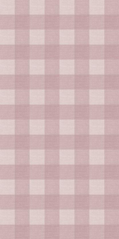 Image of Big Gingham in Pink Wallpaper