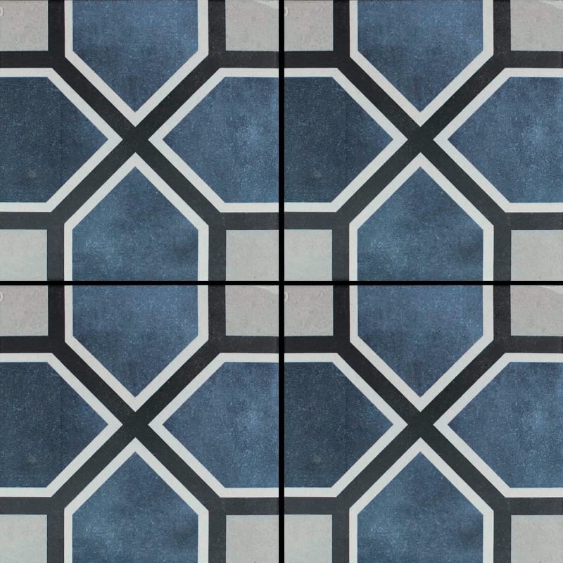 Blue Black Tile Decals