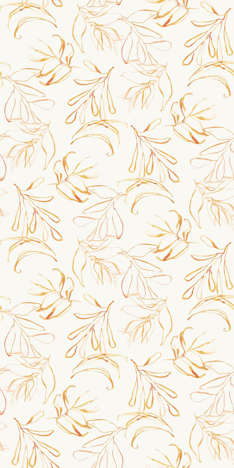Botany in Tangerine and Ivory color