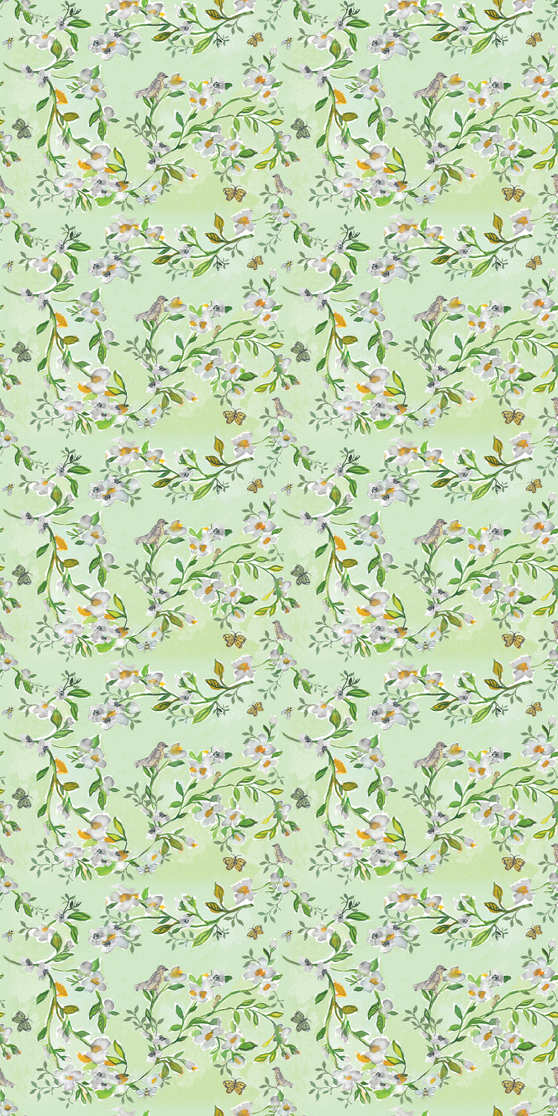 Chinoiserie in Green color