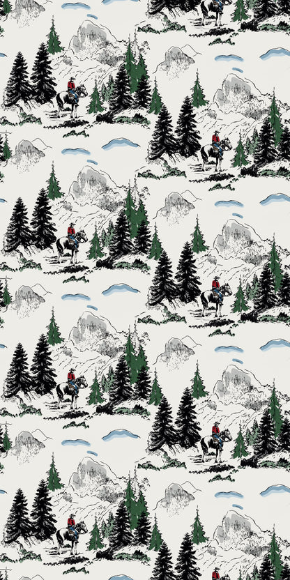 Image of Cowboy Toile in Multi Wallpaper