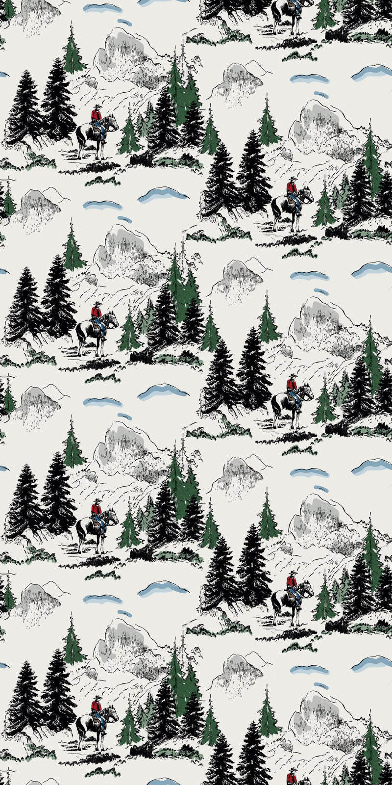 Cowboy Toile in Multi color