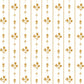 Image of Floral Stripe in Marigold Wallpaper