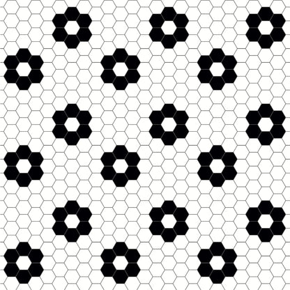 Hexagon Tile Decals Tile/Flooring in Black