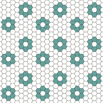 Hexagon Tile Decals Tile/Flooring in Teal