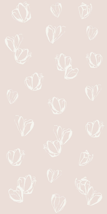 Magnolias in Taupe wallpaper.
