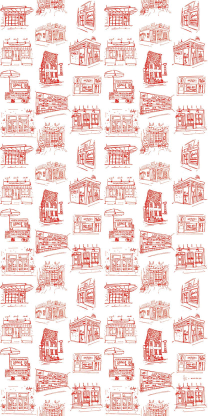 Image of New York in Red Wallpaper