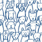 Image of Puppy Pile in Blue Wallpaper