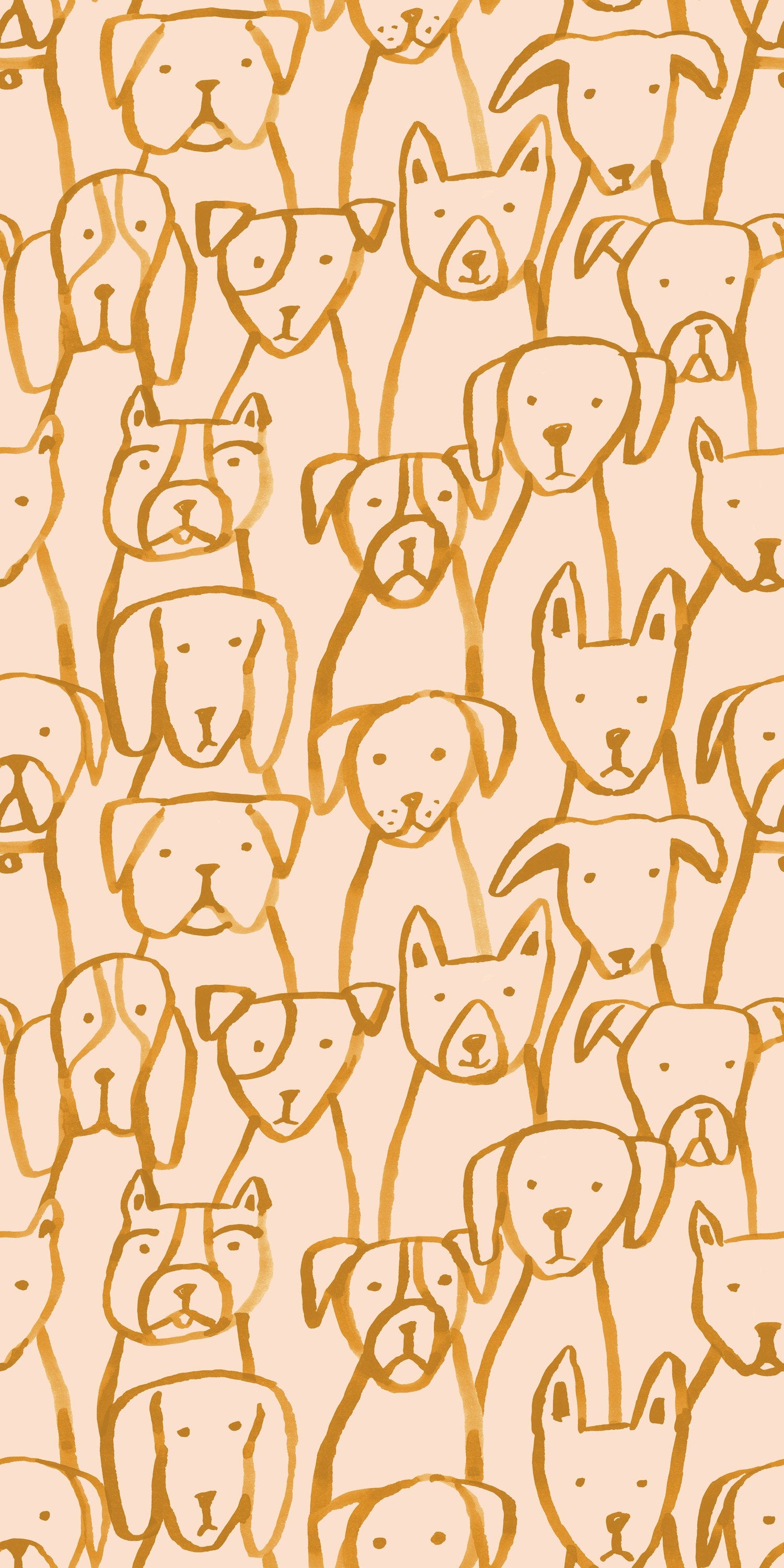 Puppy Pile in Gold color