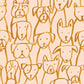 Image of Puppy Pile in Gold Wallpaper