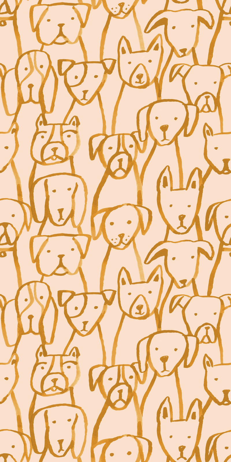Puppy Pile in Gold color