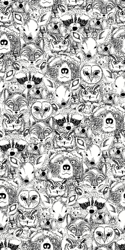 Wild in Black and White Wallpaper