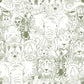 Image of Wild Thing in Sage and White wallpaper