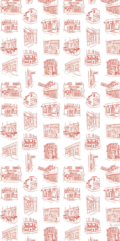 Image of San Francisco in Red Wallpaper