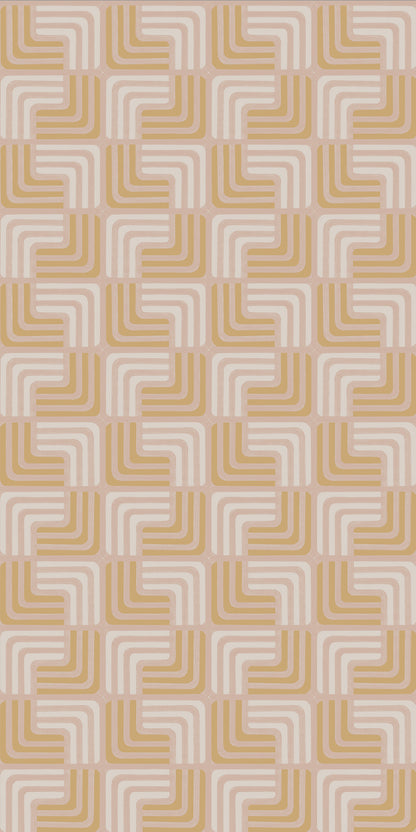 Image of Two Step in Peach Wallpaper