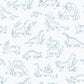 Image of Dinosaurs in Blue Wallpaper