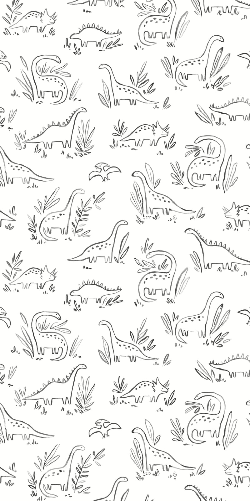 Dinosaurs in Black and White color