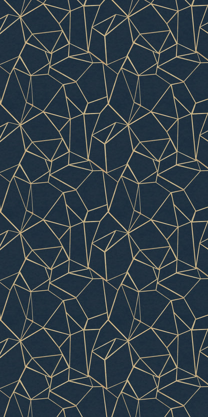 Image of Prisms in Navy Wallpaper