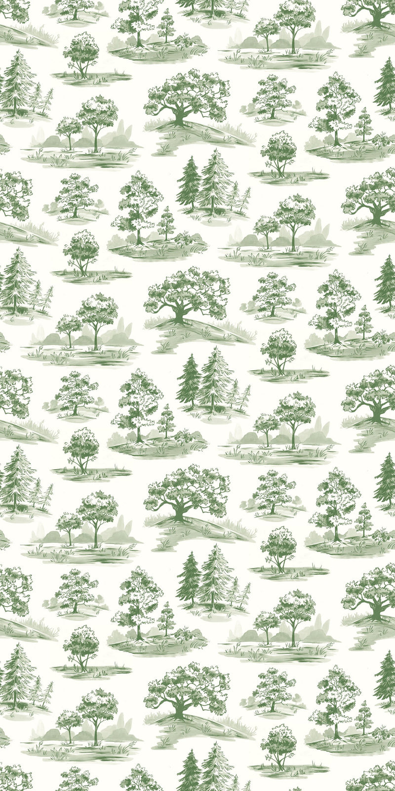 Tree Toile in Green color